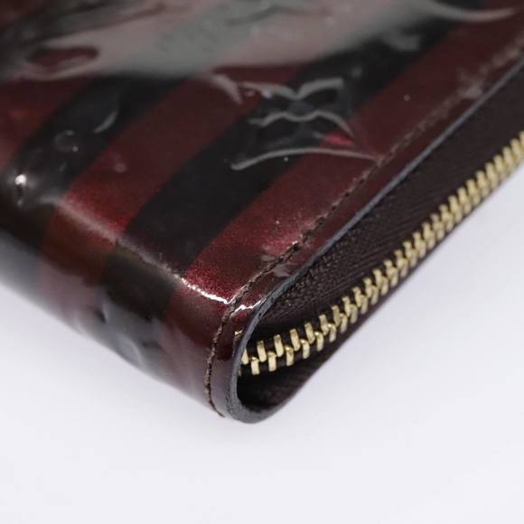 LOUIS VUITTON Vernis Rayure Zippy Coin Purse Amarante M91719 LV Auth 90162 - Picture 15 of 16